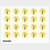 Geboren als Gymnast Ronde Sticker (Vel)