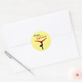 Geboren als Gymnast Ronde Sticker (Envelop)