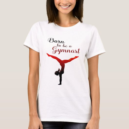 Geboren als Gymnast T-shirt (Voorkant)