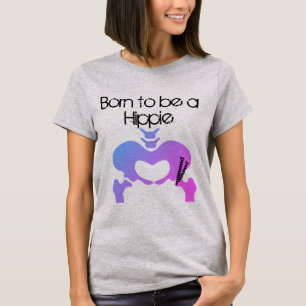 Geboren als Hippie PAO Women's T Shirt Paarse Hue