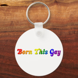 Geboren Als Homo – Krachtige Regenboog LGBTQ+ Trot Sleutelhanger
