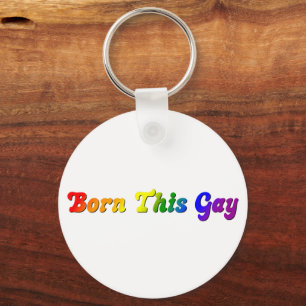 Geboren Als Homo – Krachtige Regenboog LGBTQ+ Trot Sleutelhanger