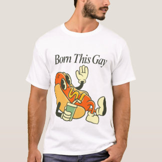 Geboren als homo t-shirt