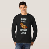 Geboren als hotdog t-shirt (Voorkant volledig)