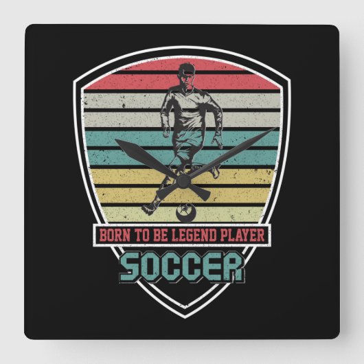 Geboren als legende speler vierkante klok (Voorkant)