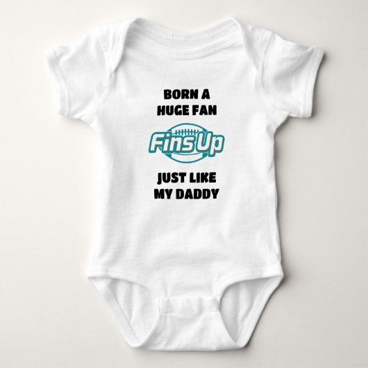 Geboren als Miami Football Fan Romper (Voorkant)