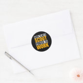 Geboren als scoutingpadvinder ronde sticker (Envelop)