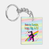 GEBOREN ALS TUMBLE GYMNASTICS SLEUTELHANGER (Voorkant Links)