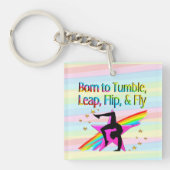 GEBOREN ALS TUMBLE GYMNASTICS SLEUTELHANGER (Voorkant)