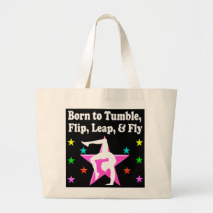 GEBOREN ALS TURNKAMPIOEN GROTE TOTE BAG