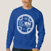 Geboren als verpleegster Donker gekleurd sweatshir Trui (Voorkant)