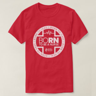 Geboren als verpleegster donker gekleurd T-shirt