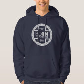 Geboren als verpleegster donker gekleurde hoodie (Voorkant)