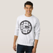 Geboren als verpleegster Lichtgekleurd sweatshirt (Voorkant volledig)