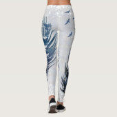 GEBOREN ALS VRIJ | Grunge denim getextureerde aren Leggings (Achterkant)