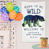 Geboren als Wild Baby shower Welkom Spandoek