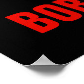 Geboren als Wild Motivatie Wolf Howling Moon Red Poster (Hoek)