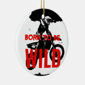 Geboren als Wild Motocross Motorcycle Sport Keramisch Ornament (Rechts)