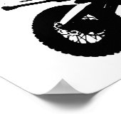 Geboren als Wild Motocross Motorcycle Sport Poster (Hoek)