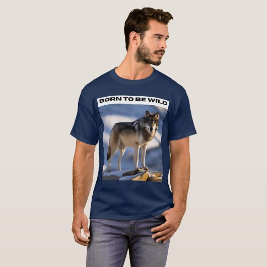 Geboren als Wild Wolf T-shirt (Voorkant volledig)
