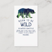 Geboren als Wilde Baby shower Diaper Raffle Informatiekaartje (Voorkant)
