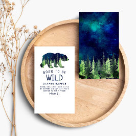 Geboren als Wilde Baby shower Diaper Raffle Informatiekaartje