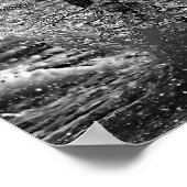 Geboren als Wilde Black en White Running Horses Poster (Hoek)