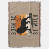 Geboren als wilde leeuwen deken (Voorkant Verticaal)
