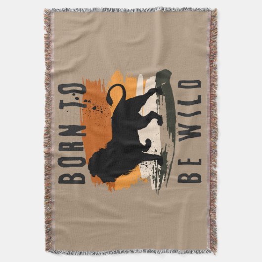 Geboren als wilde leeuwen deken (Voorkant Verticaal)