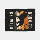 Geboren als wilde leeuwen fleece deken (Voorkant (Horizontaal))