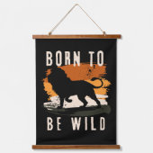 Geboren als wilde leeuwen hangend wandkleed (Voorkant)