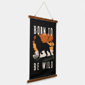 Geboren als wilde leeuwen hangend wandkleed (Gebogen)