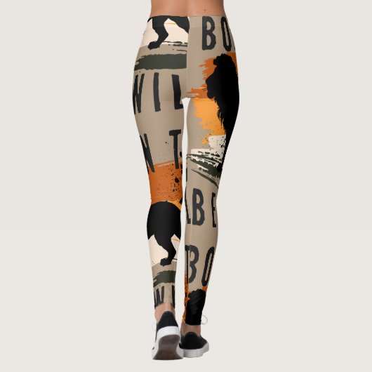 Geboren als wilde leeuwen leggings (Achterkant)