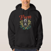 Geboren als Wilde Wolf Forest Natuur Hoodie (Voorkant)
