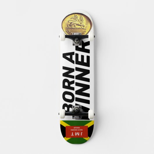GEBOREN ALS WINNAAR Skateboard (Voorkant)