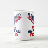 Geboren Amerika Trots Patriotistisch Adelaar Ameri Koffiemok (Center)