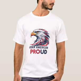 Geboren Amerika Trots USA Vlag Patriottisch Cadeau T-shirt