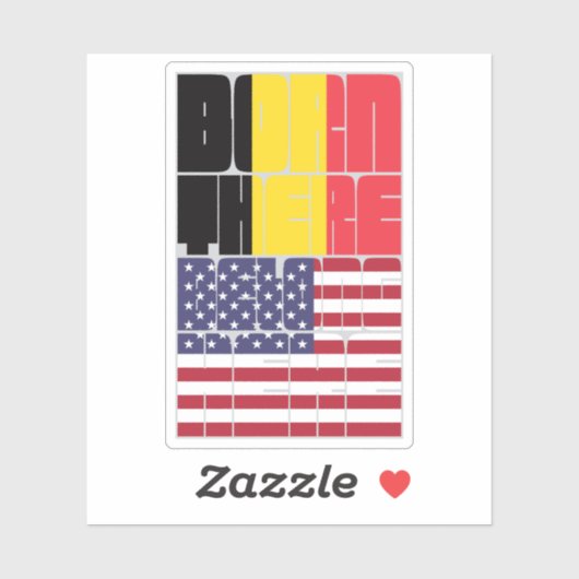 Geboren België Toebehoren Amerikaans Sticker (Vel)