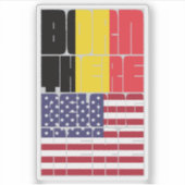 Geboren België Toebehoren Amerikaans Sticker (Voorkant)
