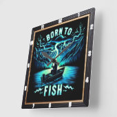 Geboren bij Fish Fantasy Gevist Journey Vierkante Klok (Hoek)