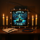 Geboren bij Fish Fantasy Gevist Journey Vierkante Klok