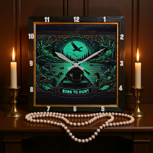 Geboren bij Hunt Hunter Vierkante Klok