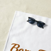 Geboren bij Mother Quote Beach Towel Strandlaken (In situ)