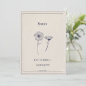 Geboren bloemkaart oktober feestdagenkaart (Staand voorkant)