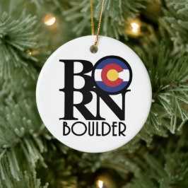 GEBOREN Boulder Colorado Keramisch Ornament