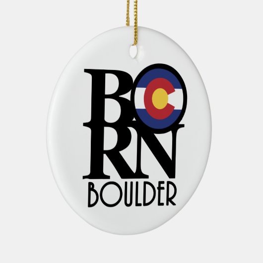 GEBOREN Boulder Colorado Keramisch Ornament (Rechts)