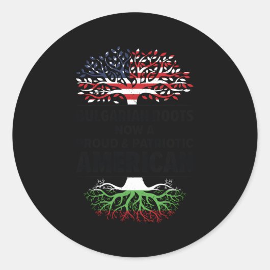Geboren Bulgaars Bulgarije Amerikaans staatsburger Ronde Sticker (Voorkant)