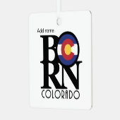 GEBOREN Colorado Custom Metalen Ornament (Voorkant links)