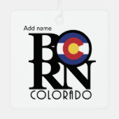 GEBOREN Colorado Custom Metalen Ornament (Voorkant)
