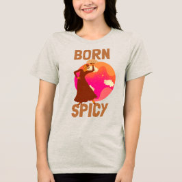 Geboren curryliefhebber met pittige smaak Tri-Blend shirt